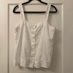 Breezy white linen tank, Everlane